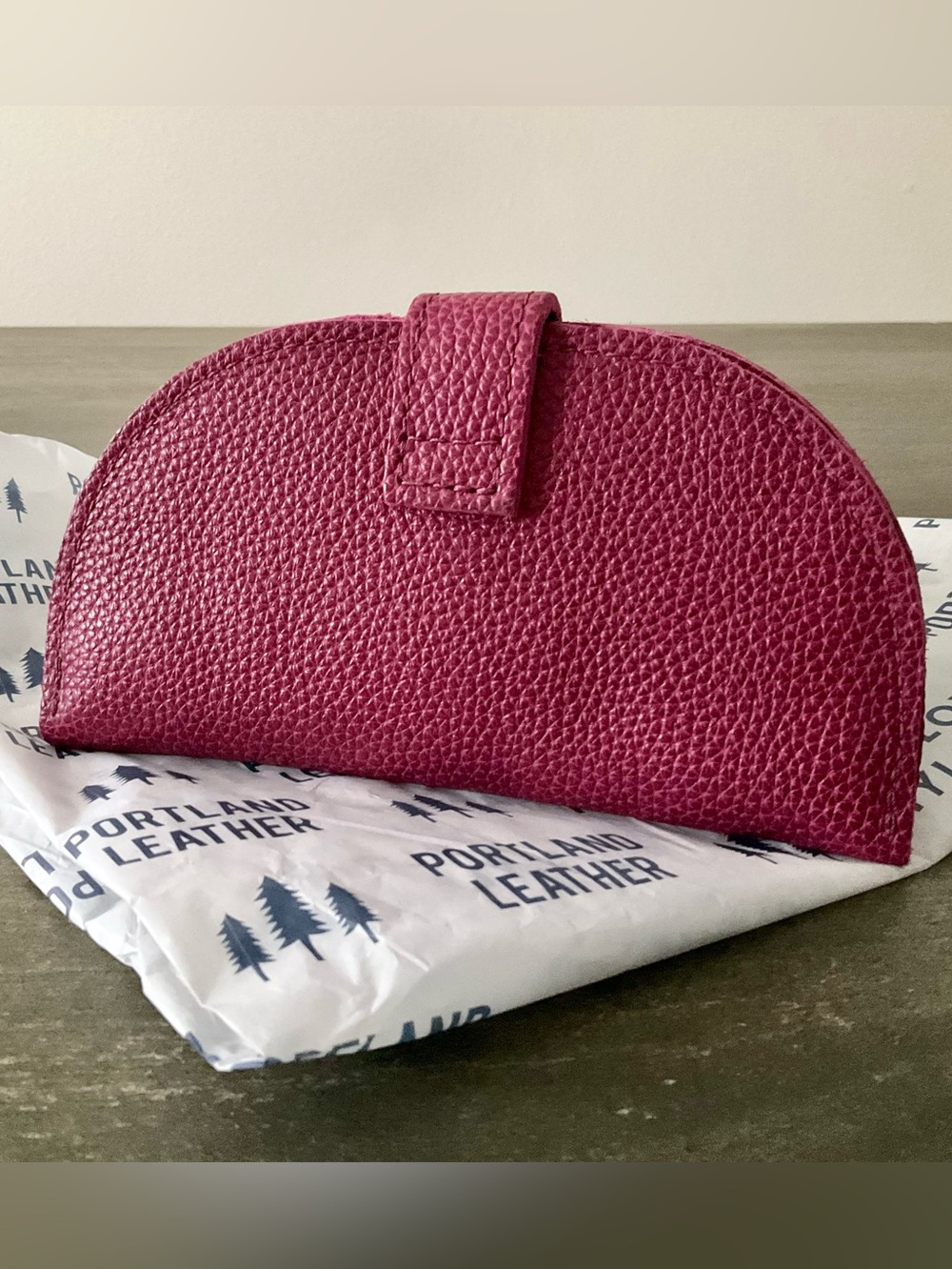 PLG New Premium Quesadilla Wallet in Orchid Full Grain Leather - Picture 2 of 9